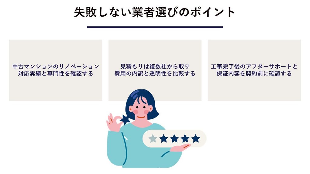 失敗しない業者選びのポイント