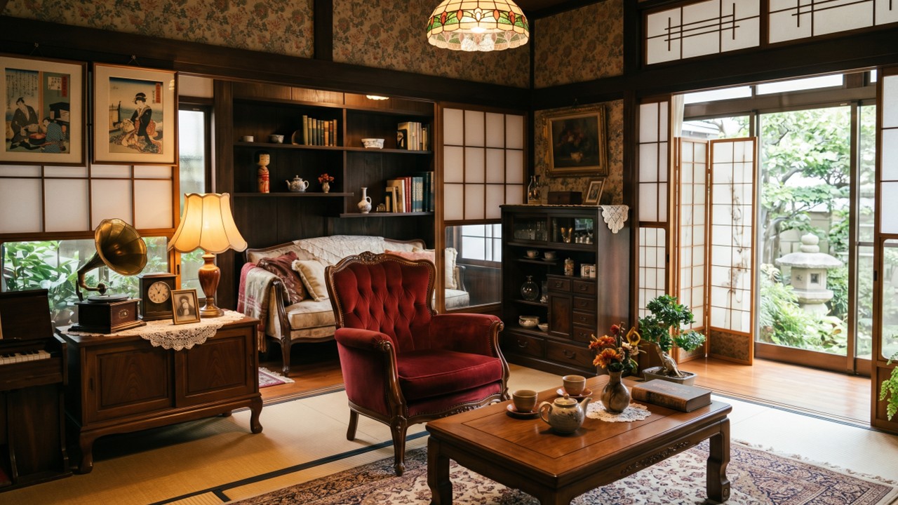 大正ロマン部屋の作り方！和洋折衷のおしゃれなインテリアコーデ術